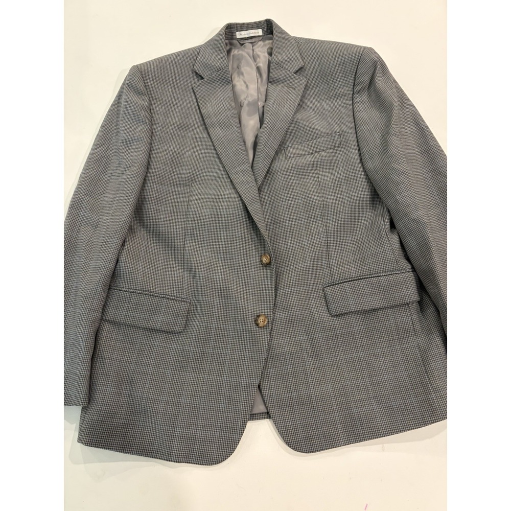 Ralph Lauren Mens Blazer Sz 44R Sport Coat Jacket 2-Button Textured Micro-Check
